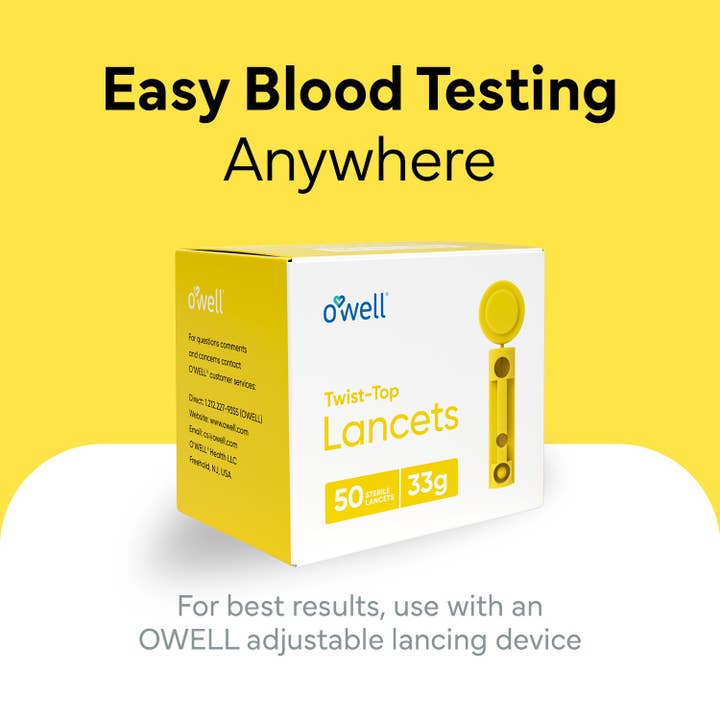 OWELL LLC - Wholesale First Aid Kit - OWELL Twist Top Lancets, 33 Gauge