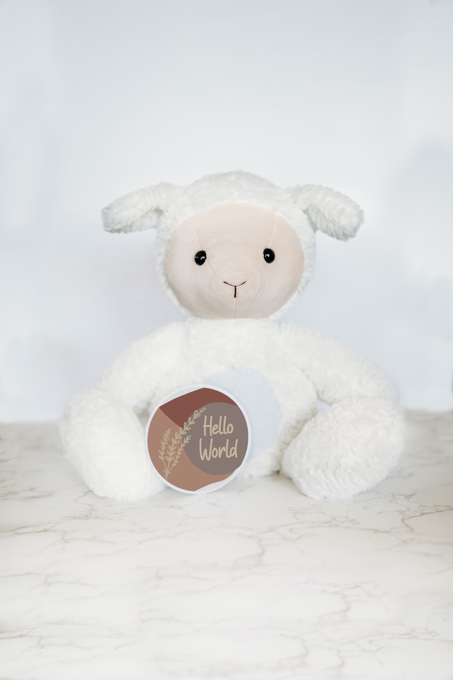 Grow With Me Baby Co - Wholesale Stuffed/Plush Toy - Kids & Baby - Monthly Milestone Tracker, Lamb Stuffed Animal  0