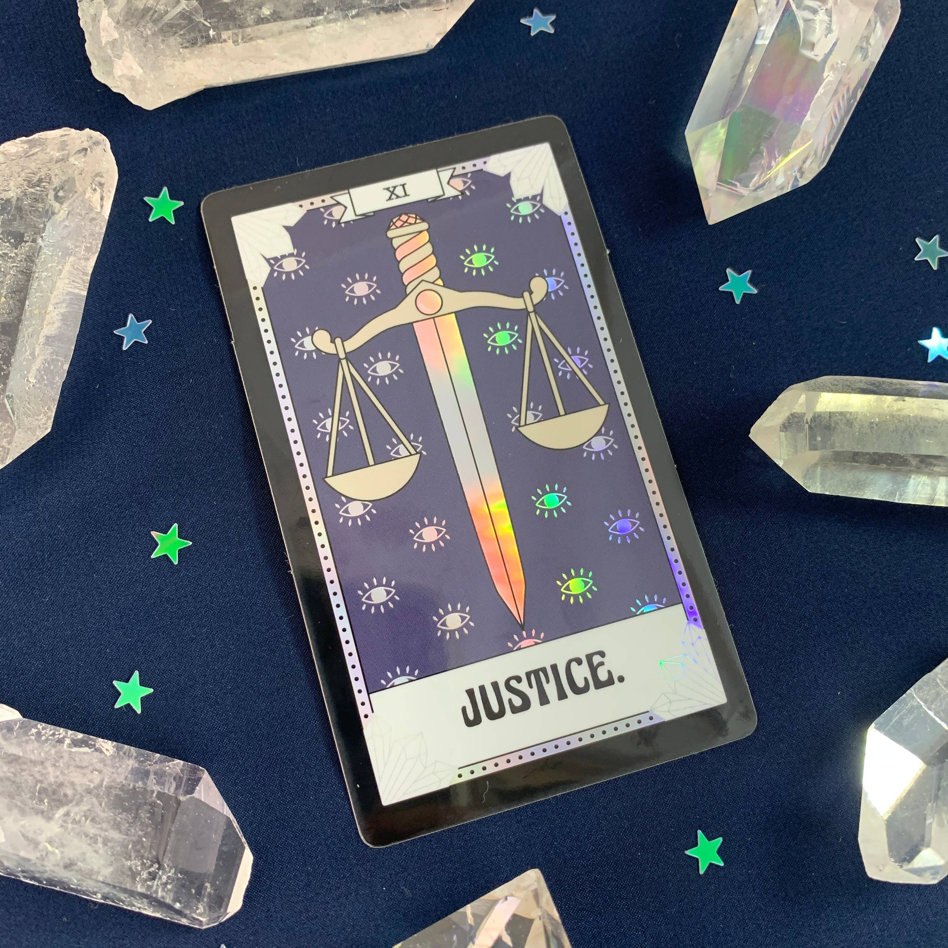 Wildflower + Co. - Wholesale Sticker - Tarot Card Sticker - Justice1