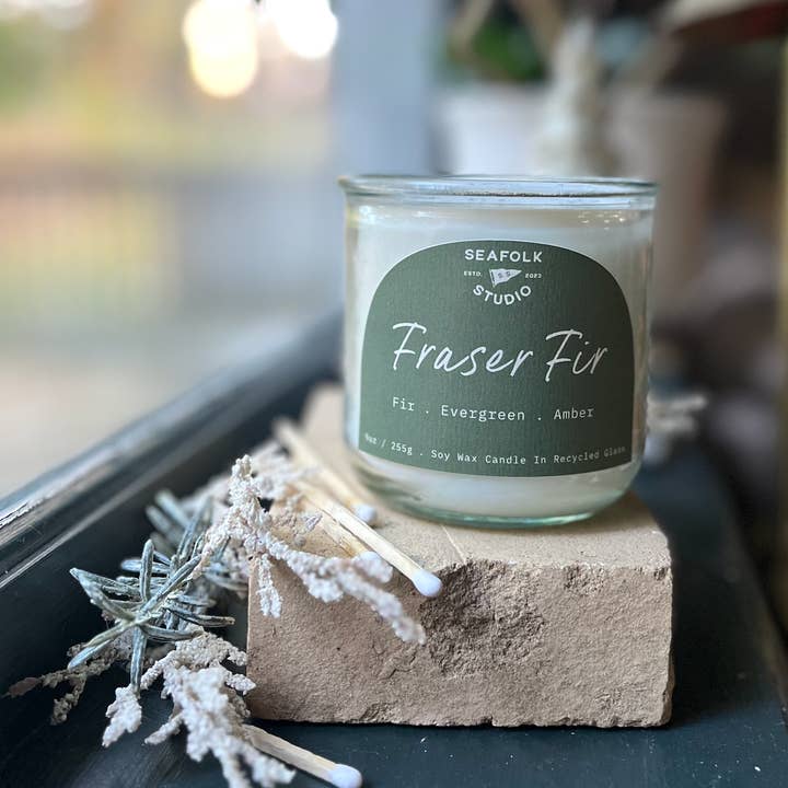 Seafolk - Wholesale Jar/Filled Candle - Fraser Fir. Fall Soy Candle. Eco Friendly. New England