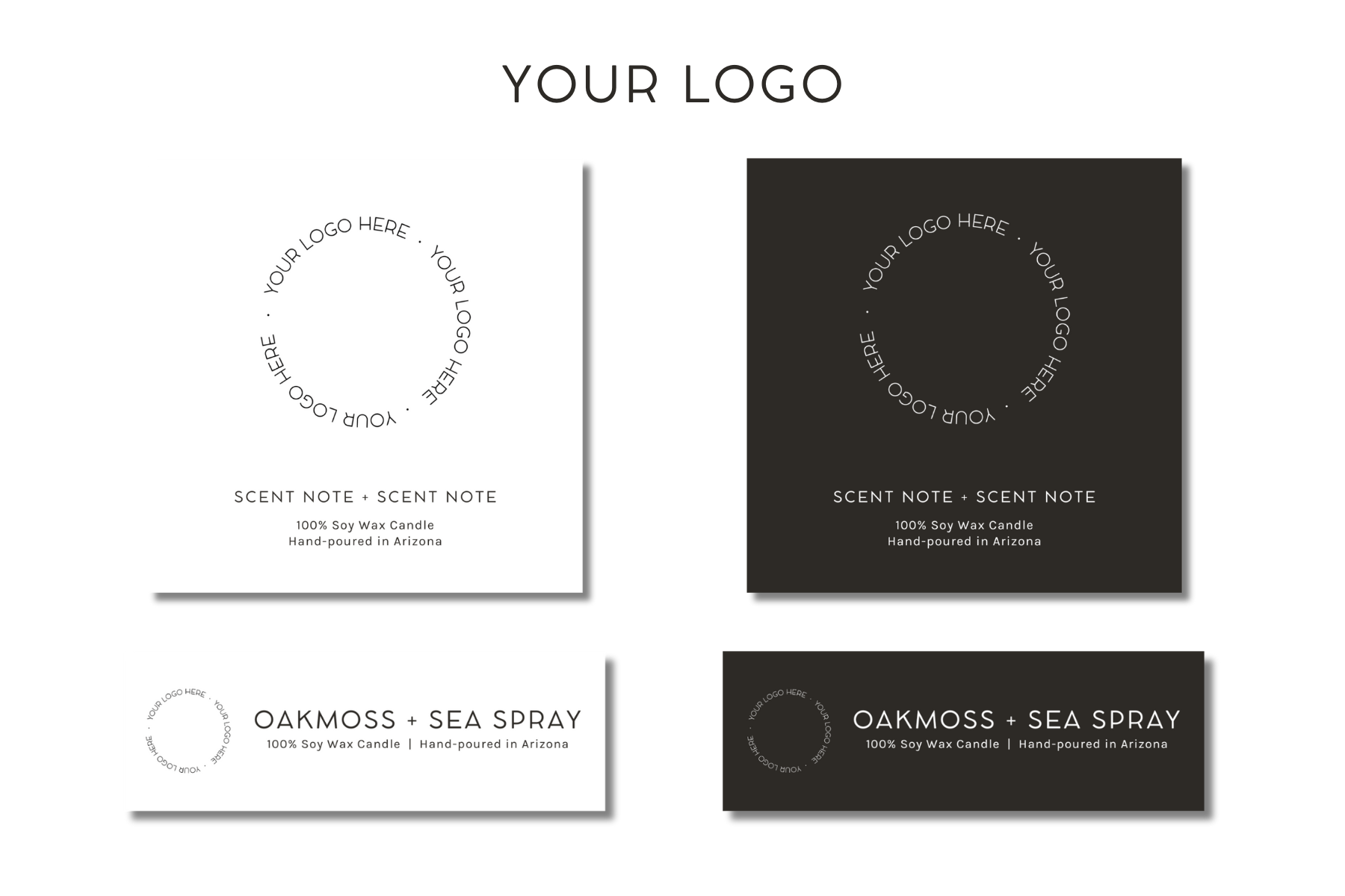 Light + Bark Candle Co. - Wholesale Jar/Filled Candle - 10oz Custom Branded Private Label White Jar Soy Wax Candle6