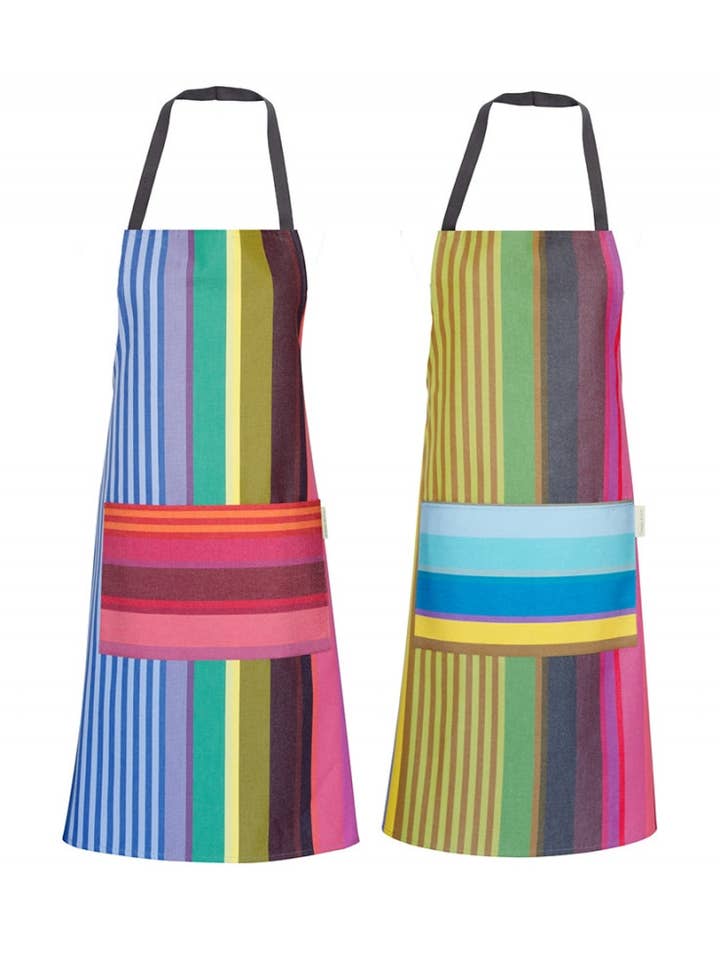 Avental Surfing de algodão orgânico com listras coloridas por atacado de Tissage de Luz