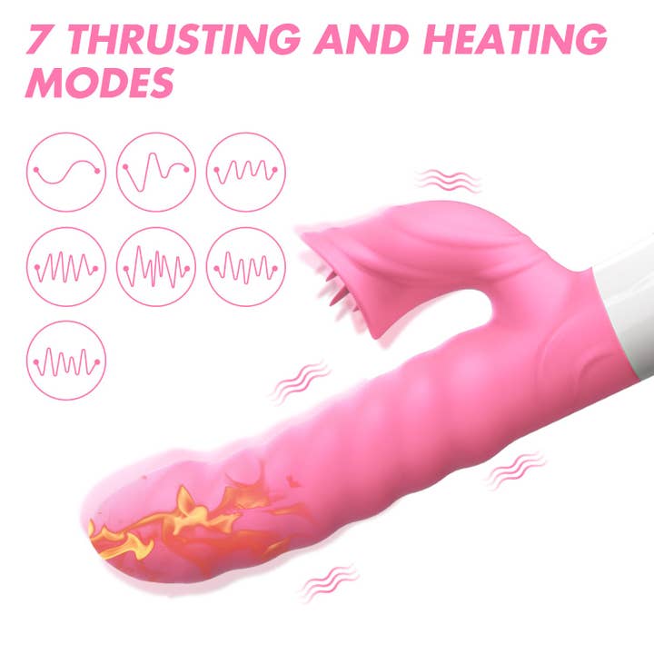 Playful Toy Wholesale - Wholesale Sex Toy - G-spot Waterproof Vibrator Silicone Tongue Licking Dildo