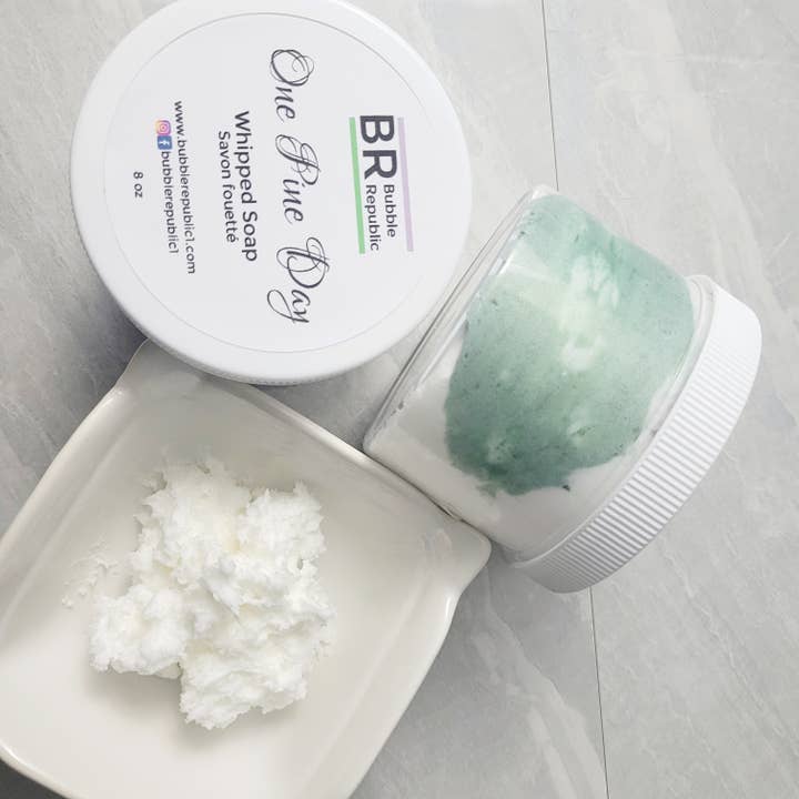 Balsam & Eucalyptus "One Pine Day" Whipped Bath Soap for wholesale by Bubble Republic