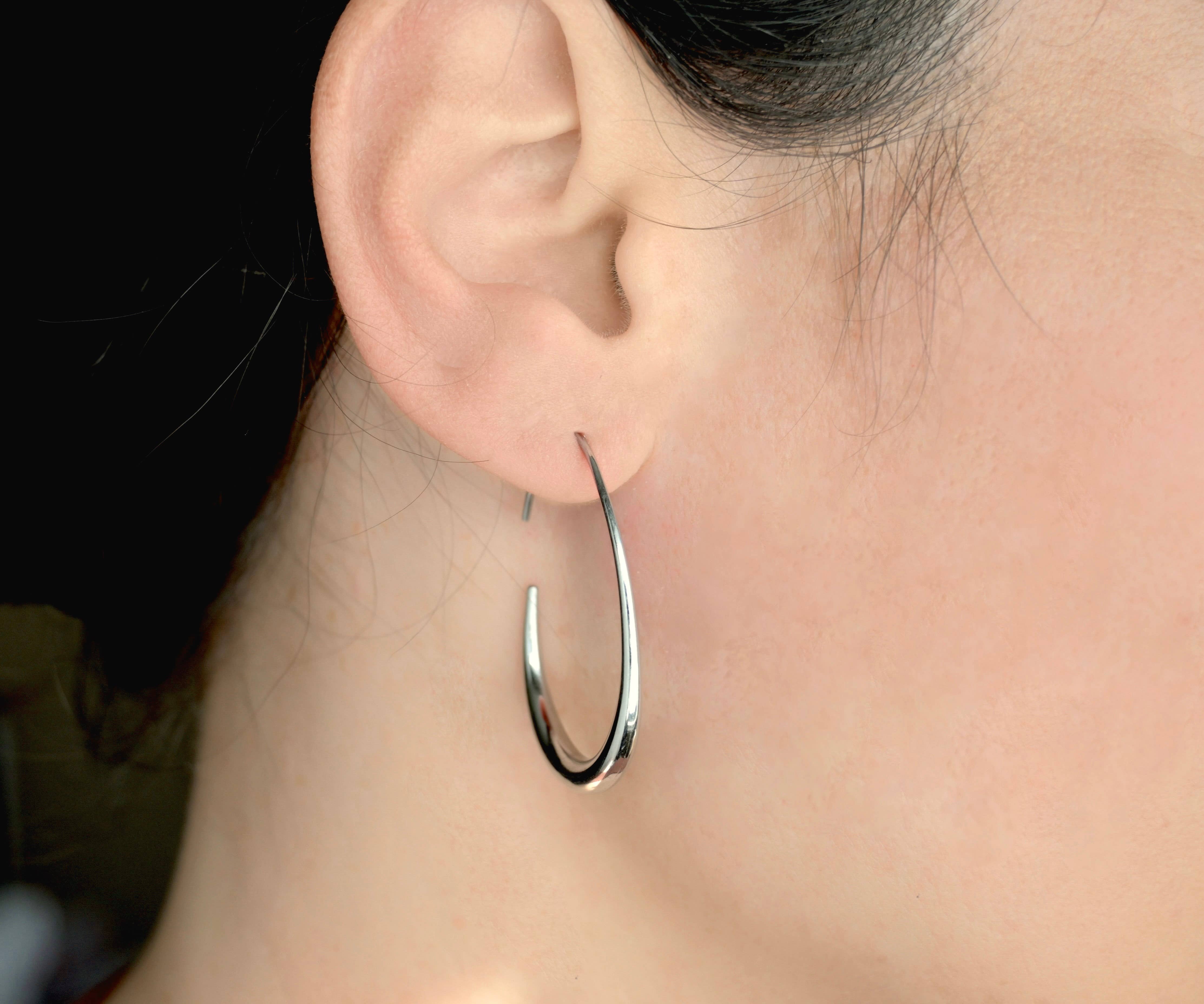 Blueyejewelry - Wholesale Hoop Earrings - Tear Drop Earrings - Stainless Steel Pear Hoop Earrings6
