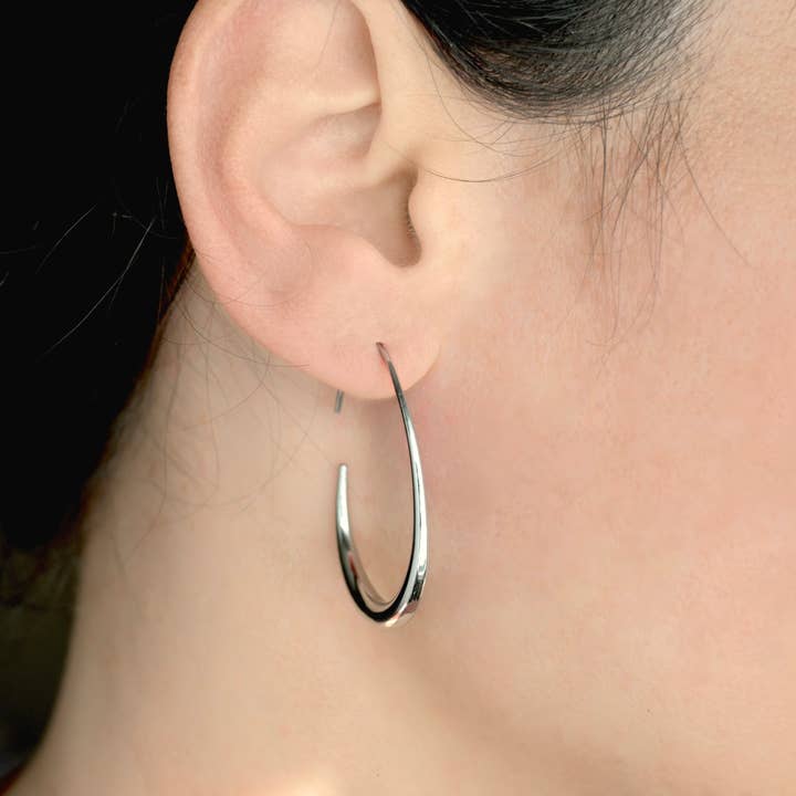 Blueyejewelry - Wholesale Hoop Earrings - Tear Drop Earrings - Stainless Steel Pear Hoop Earrings6