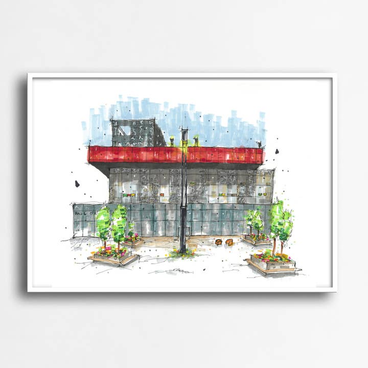 Downtown Sketcher - Wholesale Art Print - Halifax Central Library