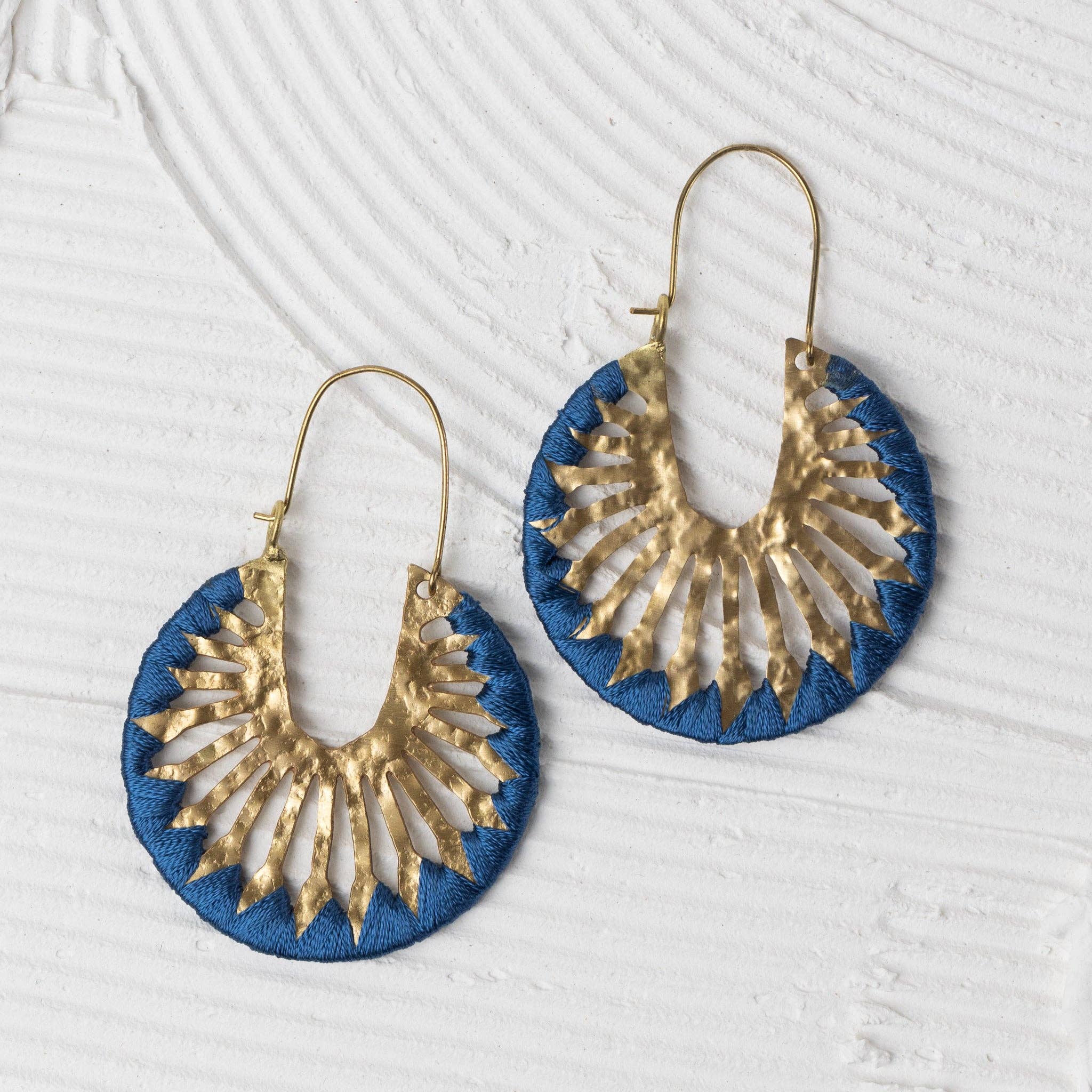 Ten Thousand Villages - Wholesale Dangle Earrings - Roja Sunburst Drop Earrings1