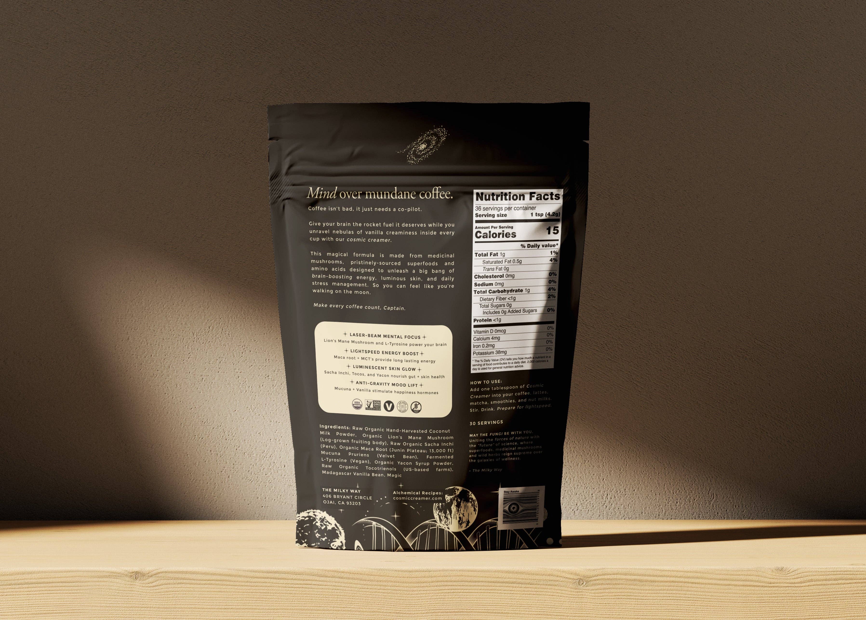 Black Magic Alchemy - Wholesale Proteïne/superfoodpoeder - Cosmic Creamer: Paddenstoel van de Leeuwenmanen - Madagaskar Vanille4