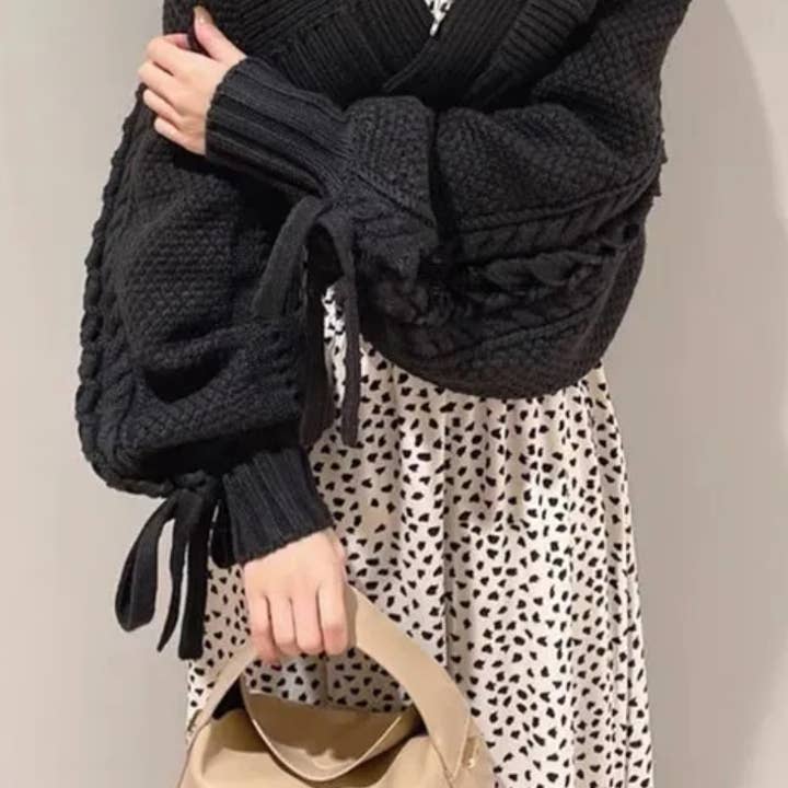 Cardigã com Mangas de Laço por atacado de Serenity Collective