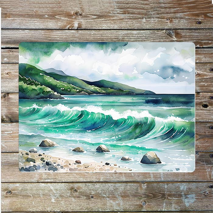 The British Metal Signs Company - Vendita all'ingrosso Cartelli - Targa in Metallo Nautica Costiera Acquerello Sereno