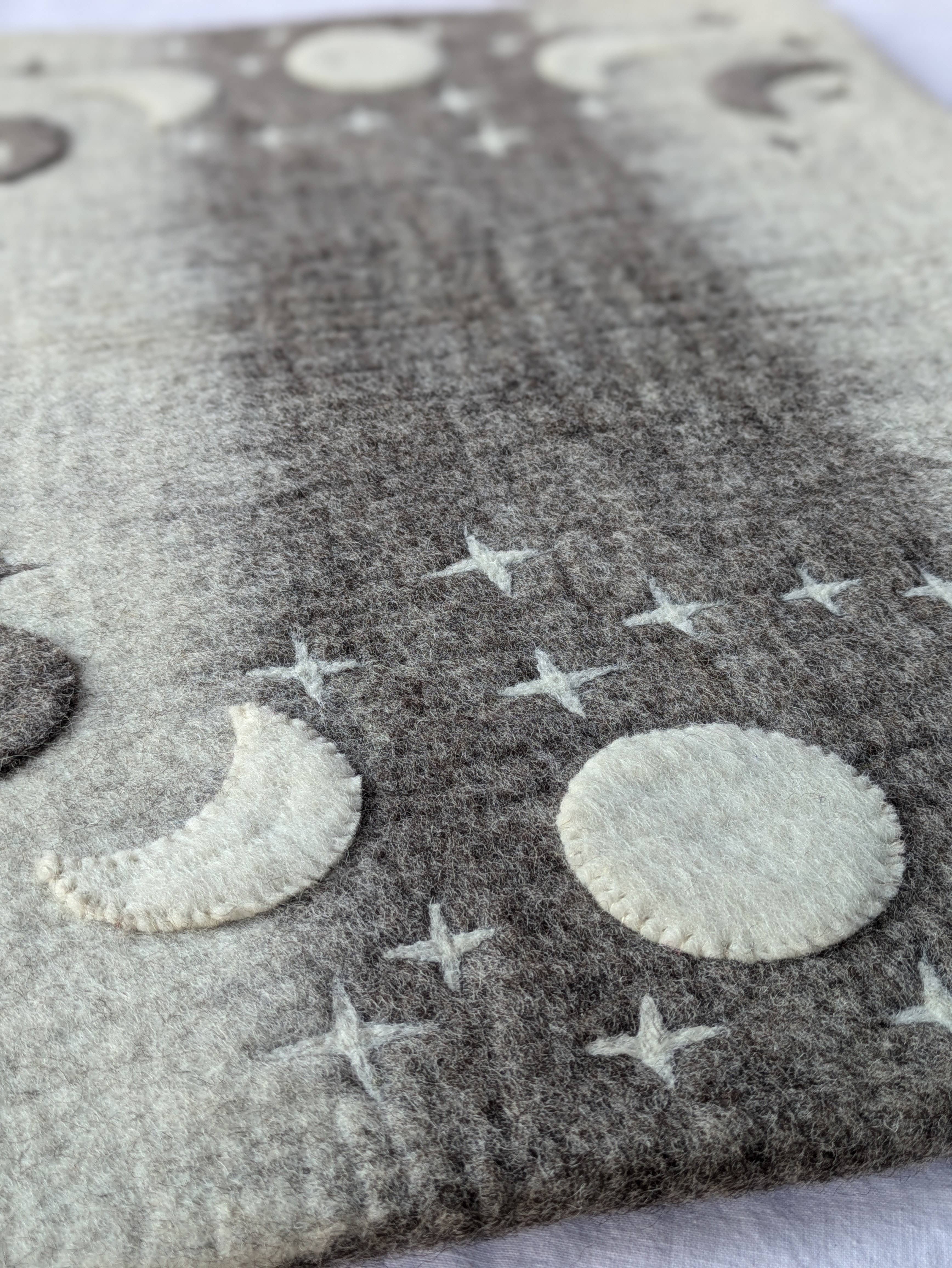 Wooliie - Wholesale Nap Mat - Kids & Baby - Phases of the Moon - Handmade All-Natural Wool Mat1