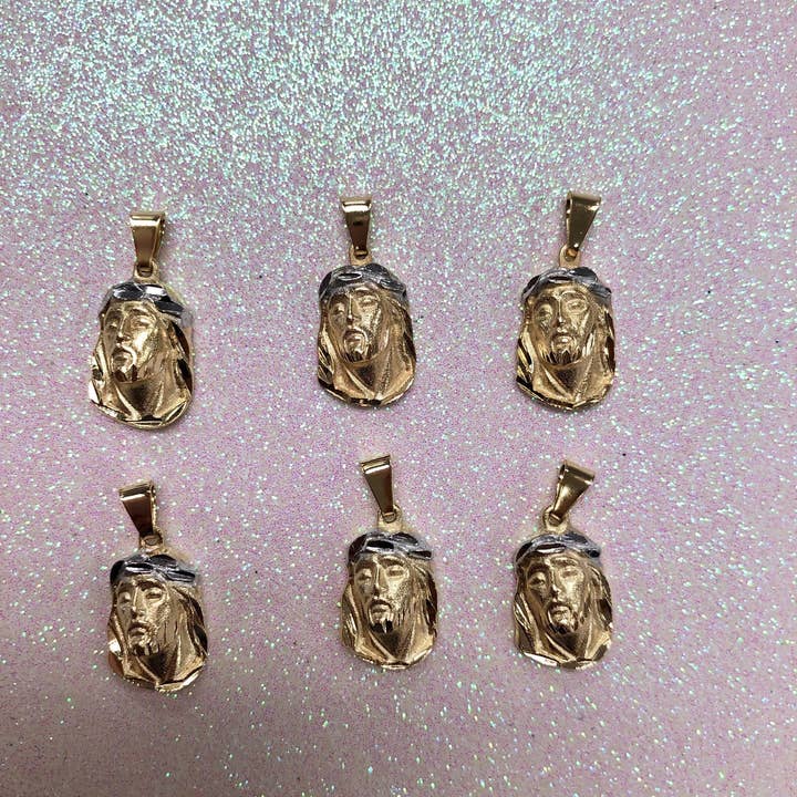 The Bead Bazaar - Wholesale Individual charm/pendant - Jesus Christ Pendant, Gold Filled Jesus Charm, Jesus Pendant, Jesus Jewelry, Religious Medal, Religious Charm, Religious Jewelry, Christian Charms5