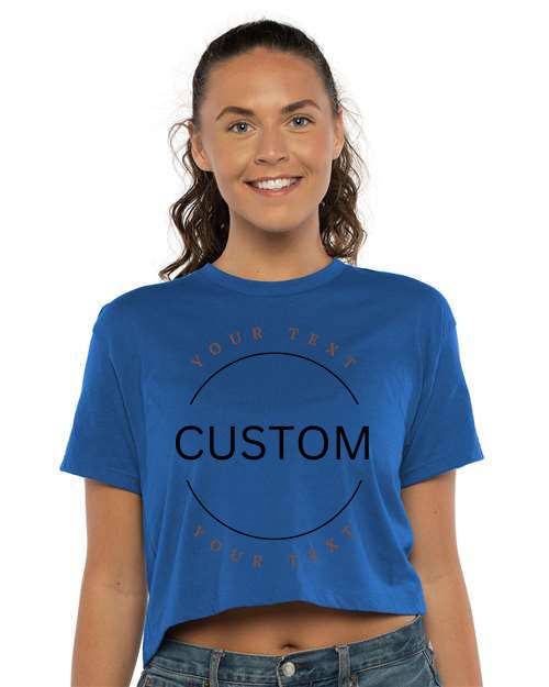 One Nine - Wholesale Screen Printed T-Shirt - Women's -  Custom Text Cropped T-Shirt 6