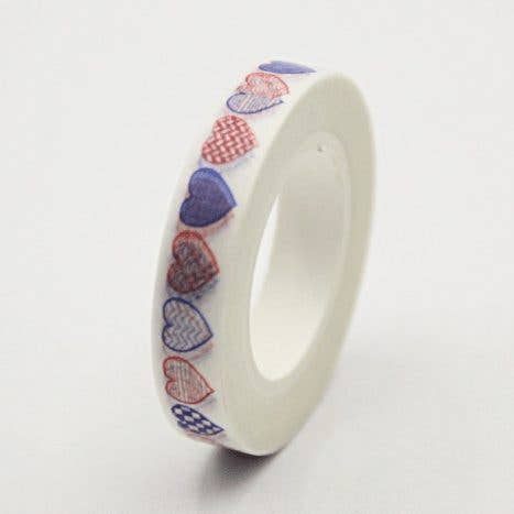 Cœurs matelassés | Washi fin pour la vente par Journal Junkies