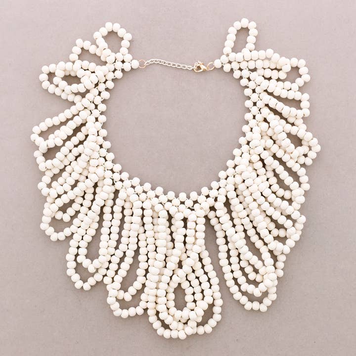 Sonata - Wholesale Beaded/Pearl Necklace - Wooden Bead Necklace1