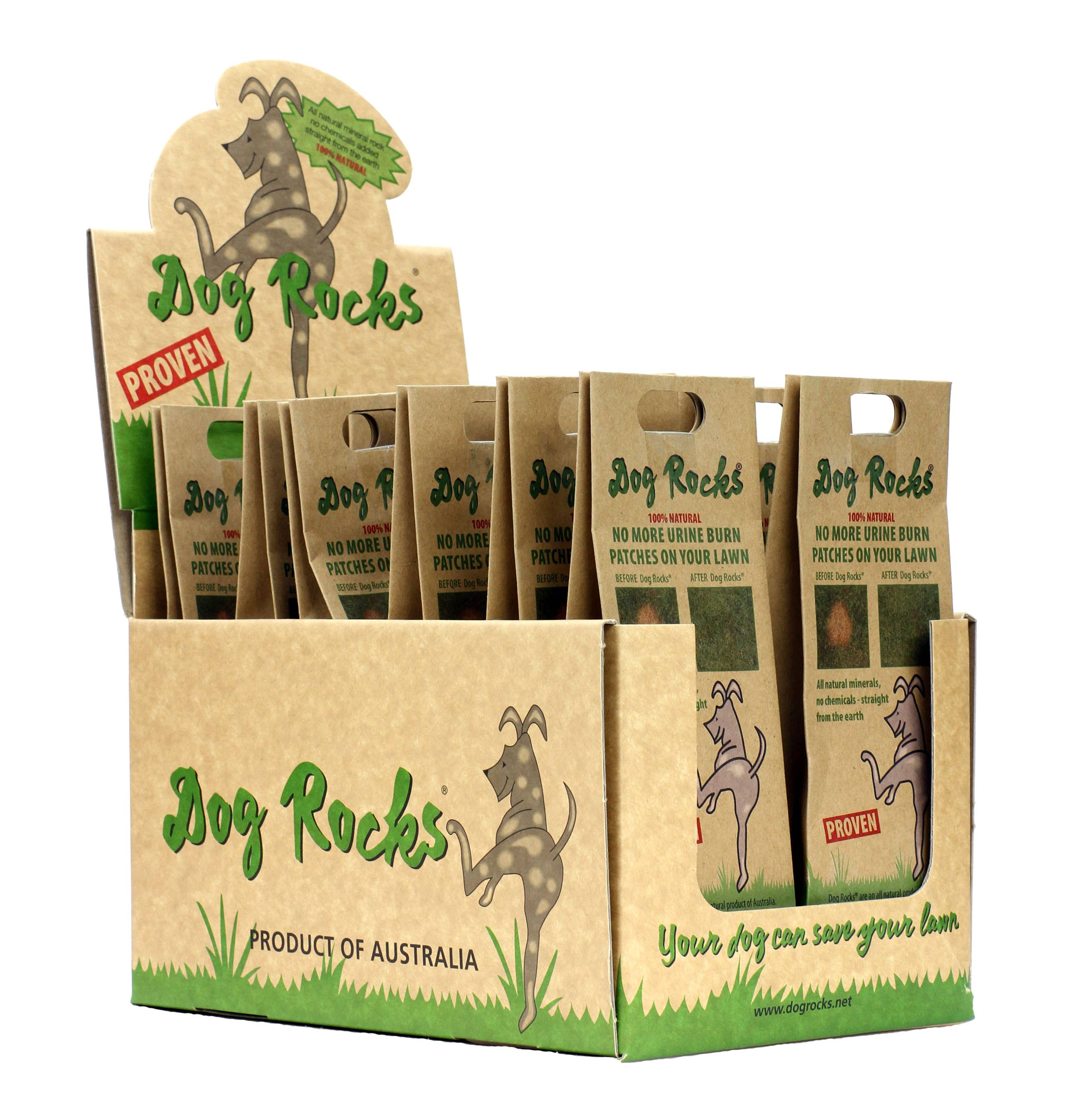 Podium Pet Products USA - Vente Compléments alimentaires – chien - Étui Dog Rocks de 12 x 0,4 lb + matériel de marketing.