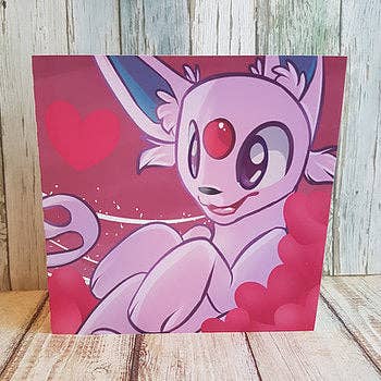 Ellesdoodlebox - Wholesale Valentine's Day Card - Espeon Card