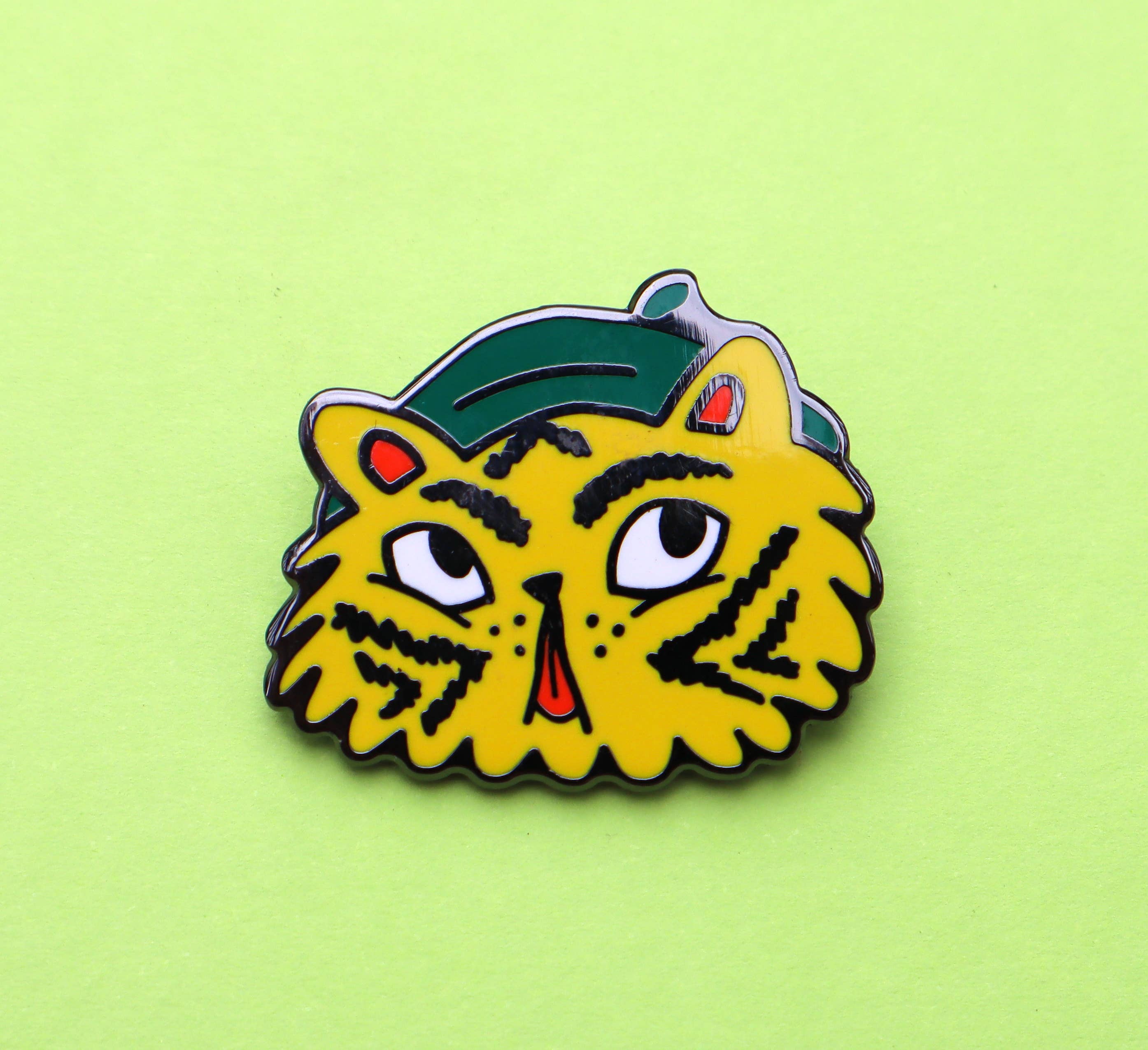 Masha Fikhman Art - Wholesale Lapel Pin/Button - Beret Tiger Pin