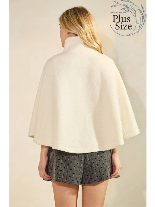 GeeGee x Lovelo - Wholesale Cape - Women's - Plus Short Cape Coat MJ51778PL2