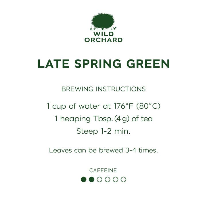 Wild Orchard Tea Company - Wholesale Loose Tea - Late Spring Green Tea – Loose Leaf – Regenerative Organic8