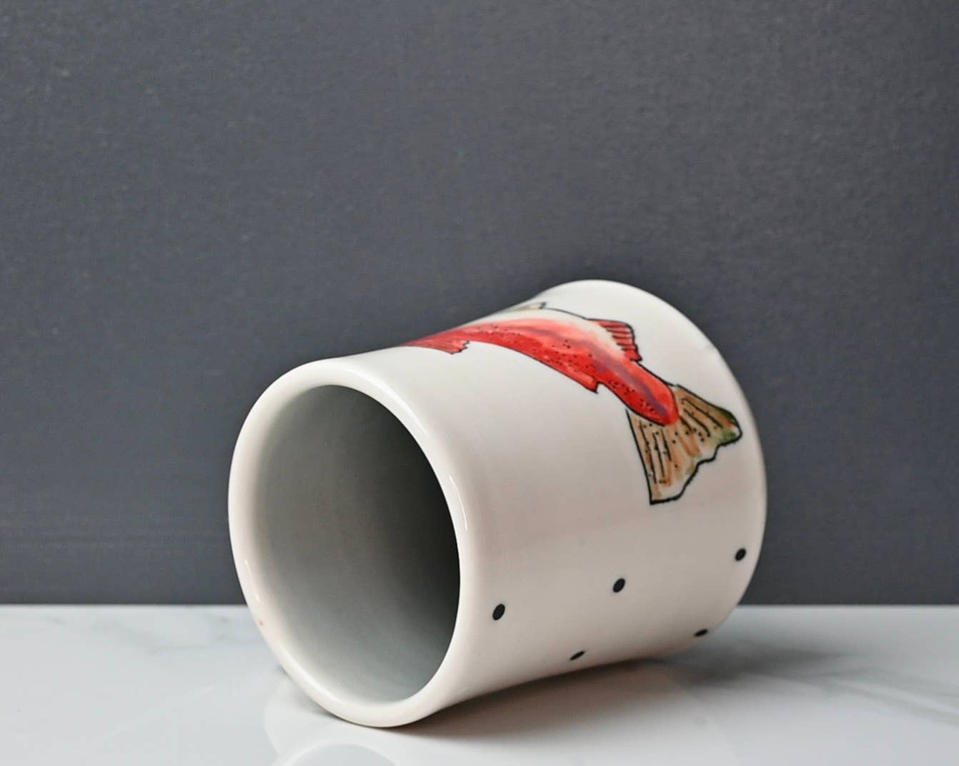 Lucy Nilan Studios - Wholesale Coffee Mug - Pink Salmon4