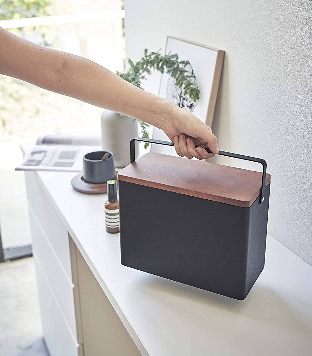 Yamazaki Home - Wholesale Desk Organizer - Tower Odds-and-Ends Organizer - Steel + Wood11