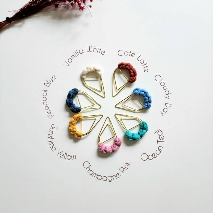 Handmade By Uruba – wholesale Bokmärke – Minimalistisk färgglad bokmärkescharm, handgjord boktillbehör