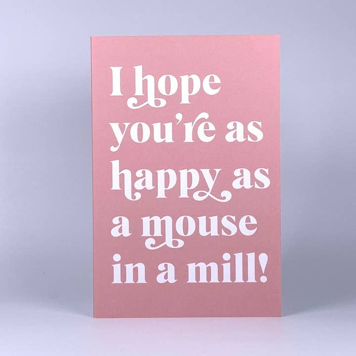 Carte d'amitié - SOURIS DANS UN MOULIN pour la vente par Pneu Paper // Lovely Why Isle