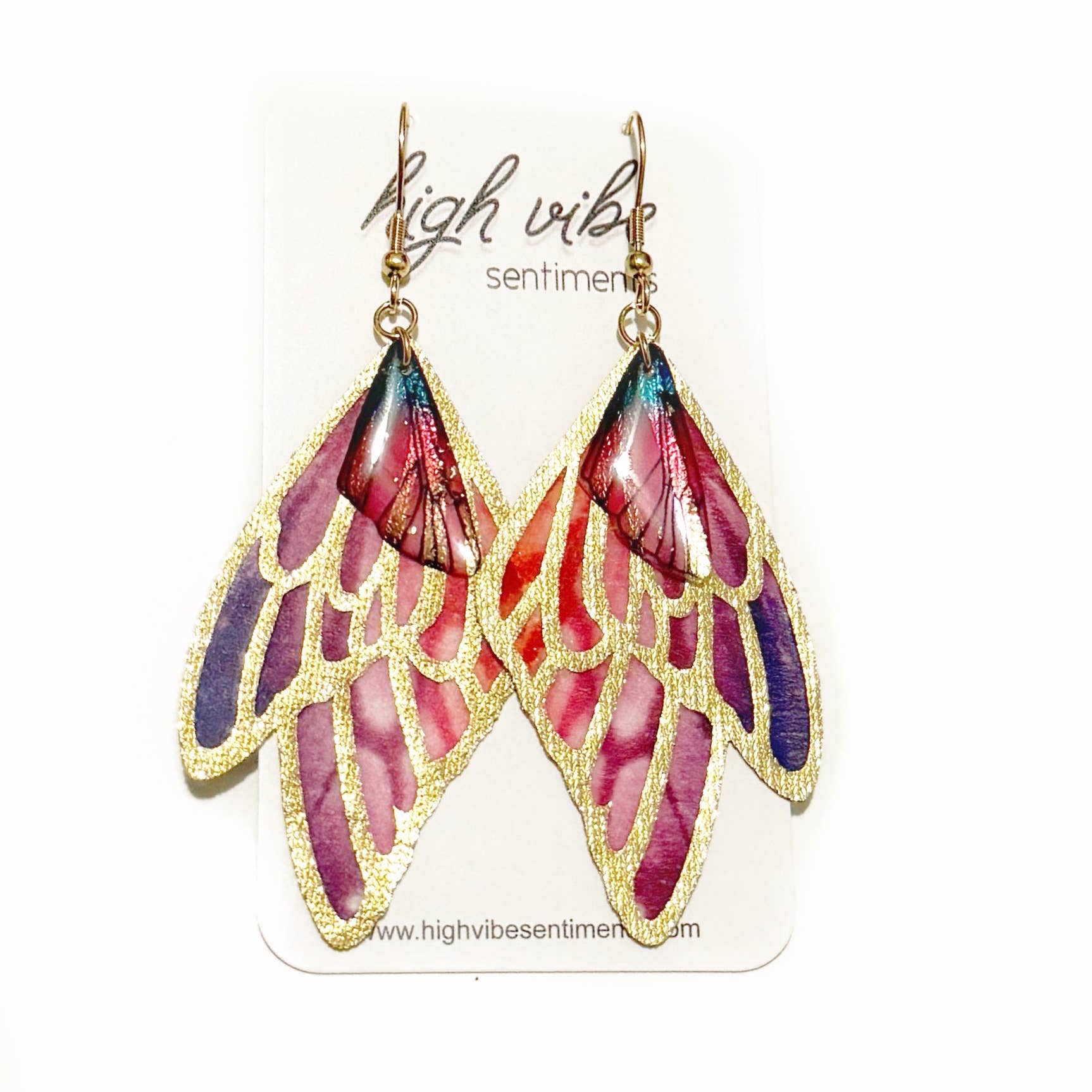 High Vibe Sentiments - Wholesale Dangle Earrings - Vibrant Butterfly Dangles2