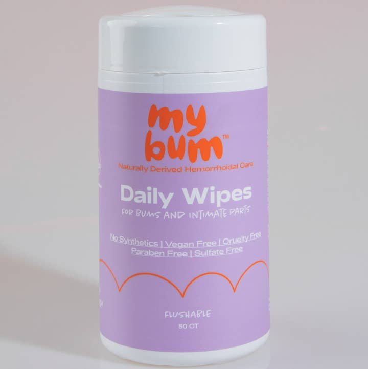 My Bum - Wholesale Face & Body Wipes - Witch Hazel Daily Wipes, 50 ct