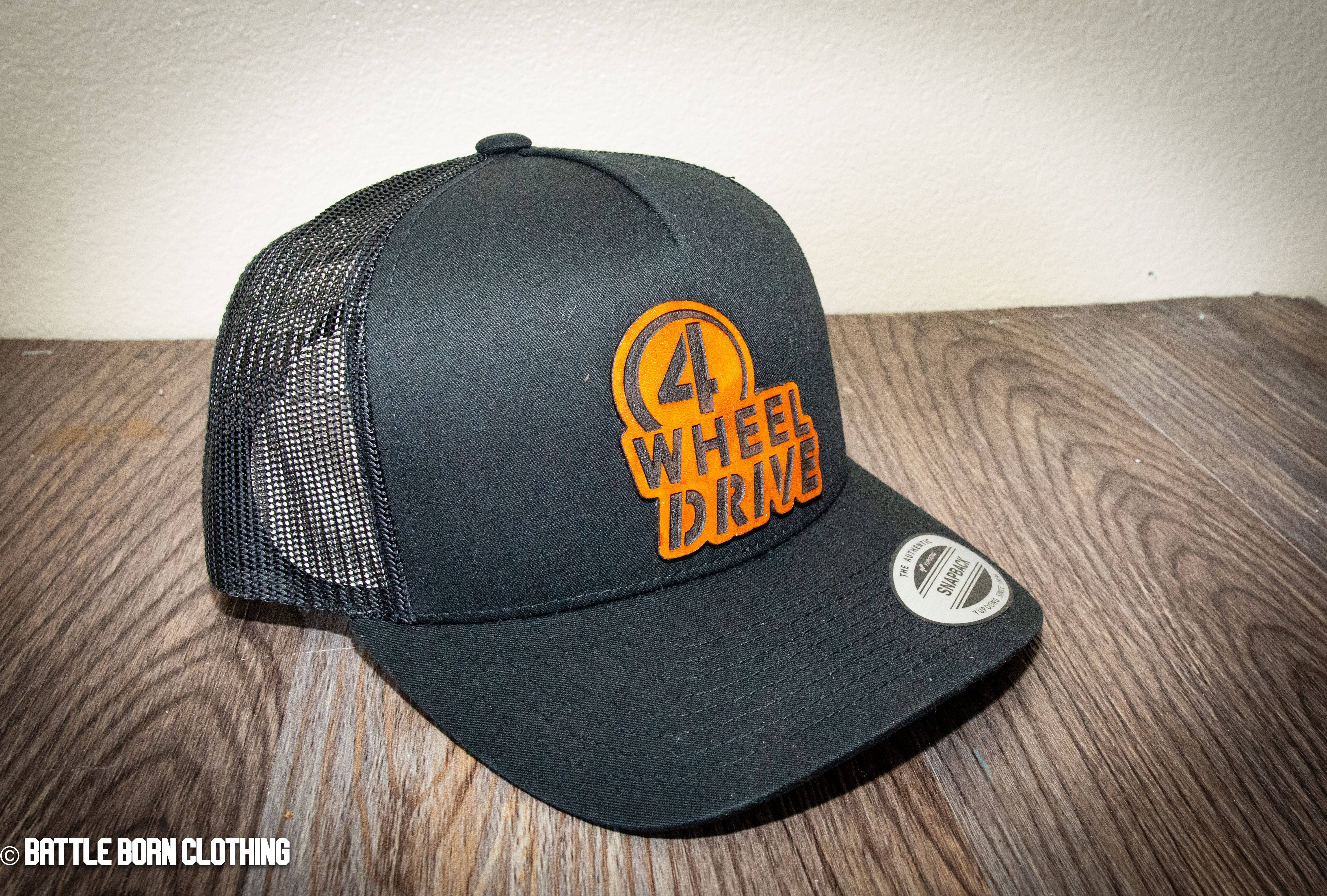 Battle Born Clothing and Print - Wholesale Trucker Hat - Unisex - Willy's Jeep Style 4 Wheel Drive Patch Trucker0