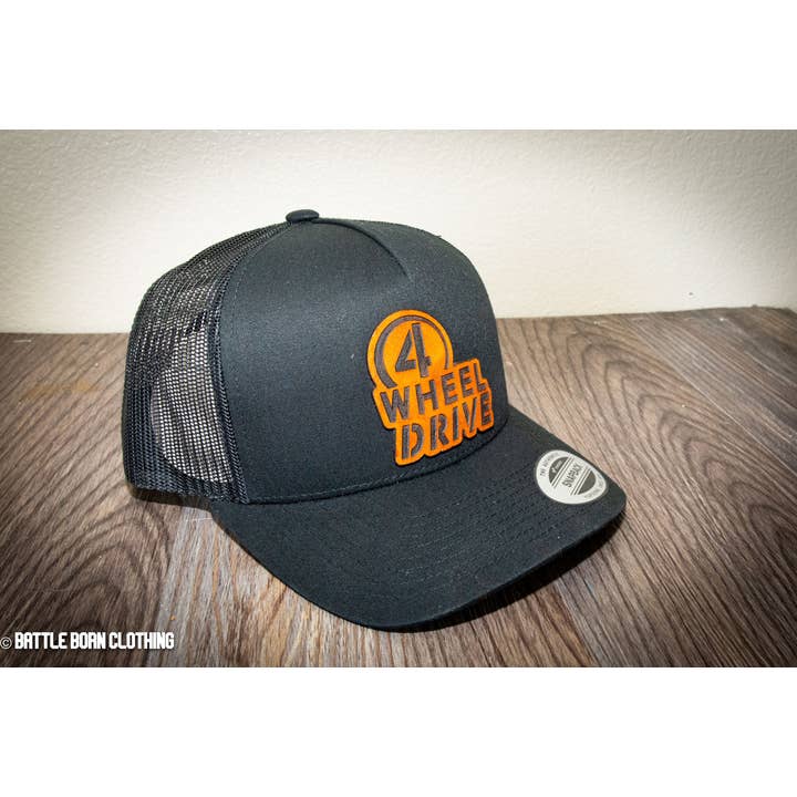 Battle Born Clothing and Print - Wholesale Trucker Hat - Unisex - Willy's Jeep Style 4 Wheel Drive Patch Trucker