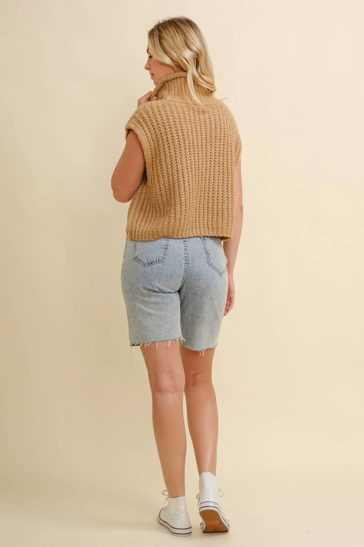 Cloud Ten – Engroshandel Pullover - Dame – CSW1001K - KABELSTRIKKET RULLEKRAVE SWEATER12