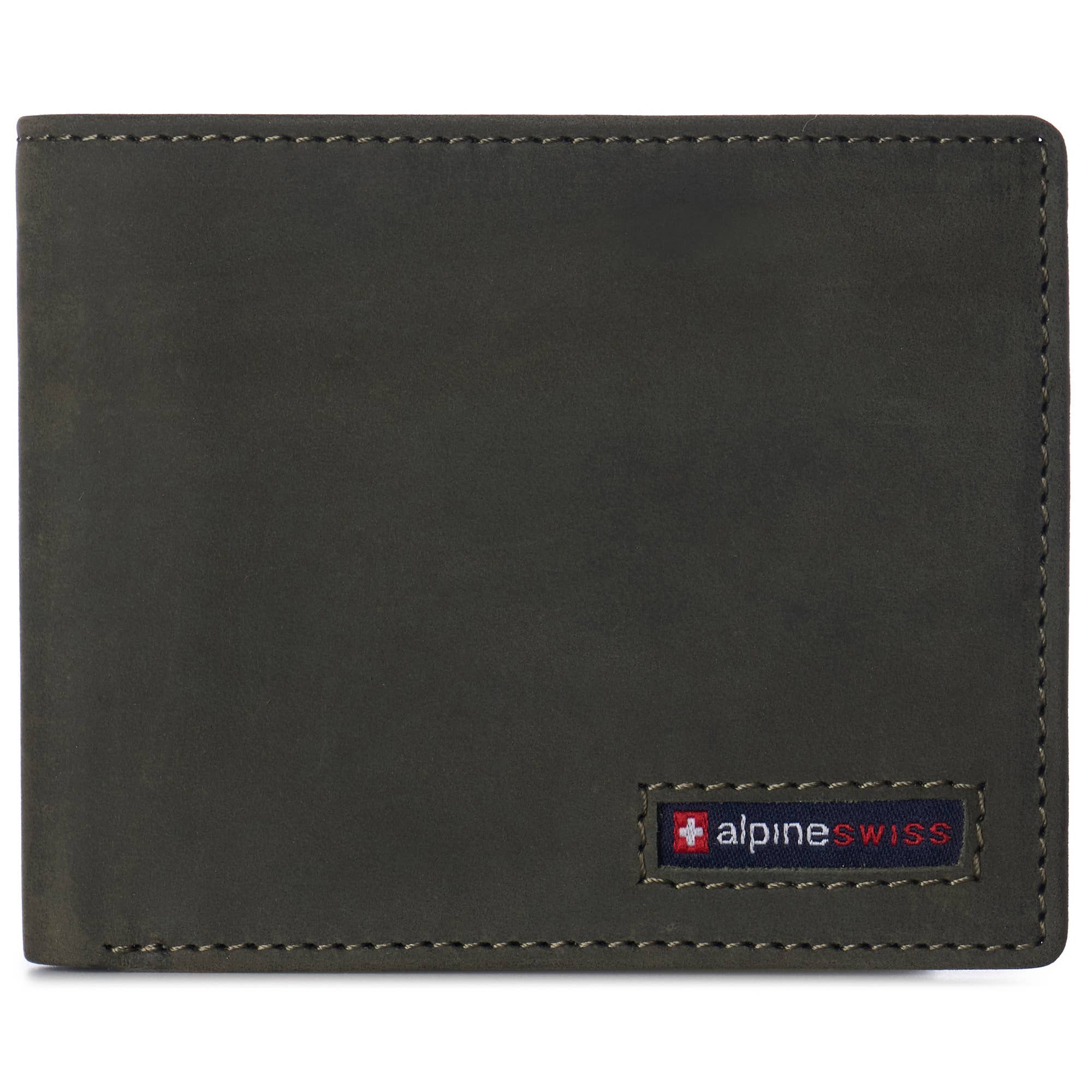 Alpine Swiss - Vente Portefeuille – homme - Alpine Swiss Commuter Portefeuille à deux volets RFID pour homme 2 fenêtres d'identification - Portefeuille 99212