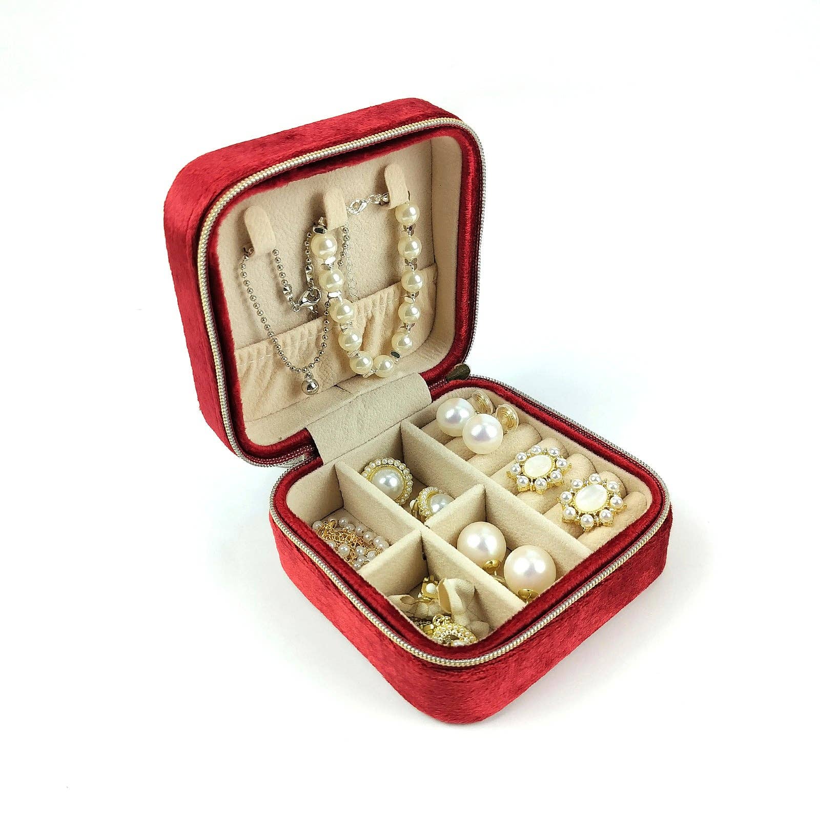 Sparkle Being – wholesale Smyckeskrin och organisatörer – Resevänligt smyckesetui i flanell för ringar, presentförpackning5