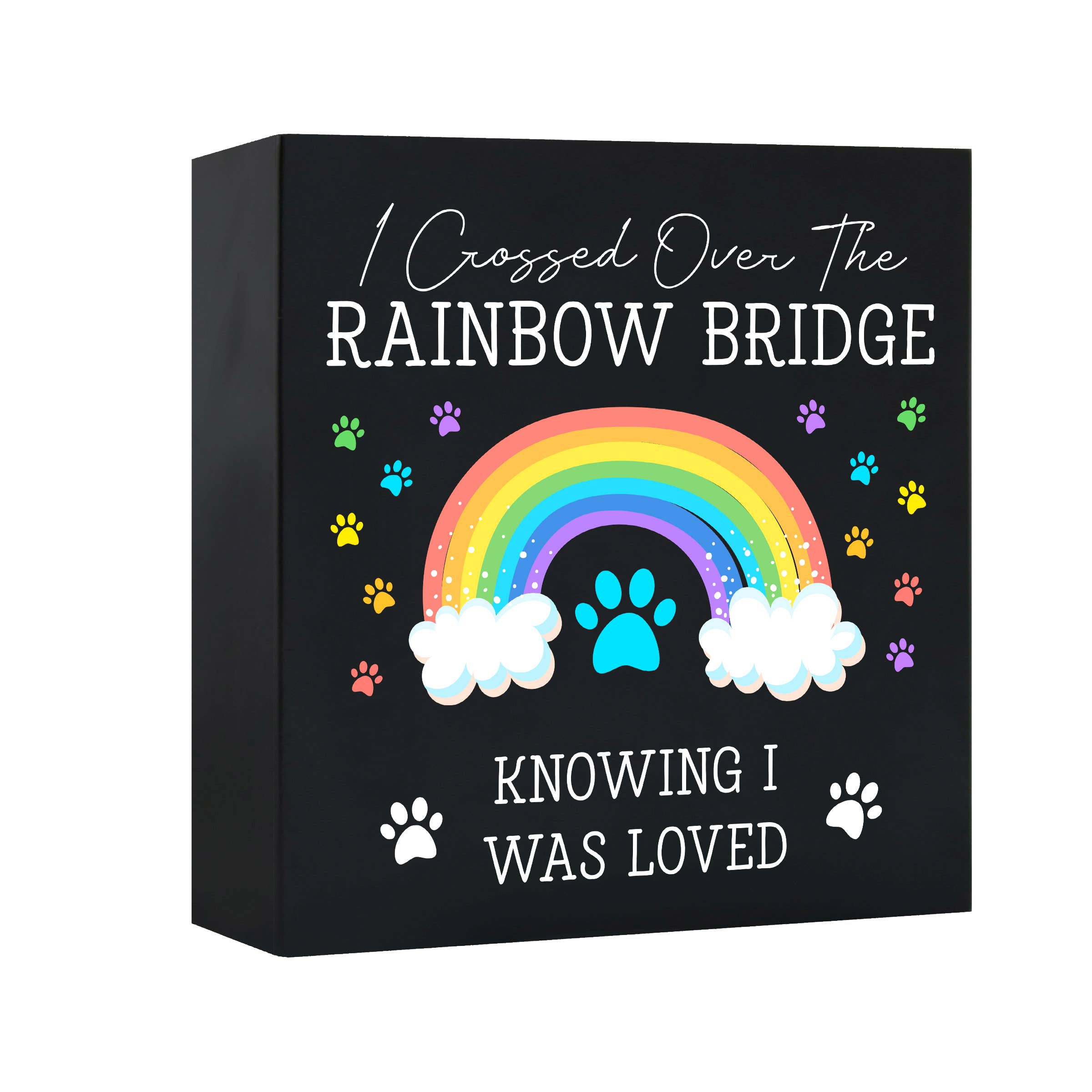 LifeSong Milestones - Wholesale Urn - Rainbow Bridge Shadow Box Urn Pet Memorial