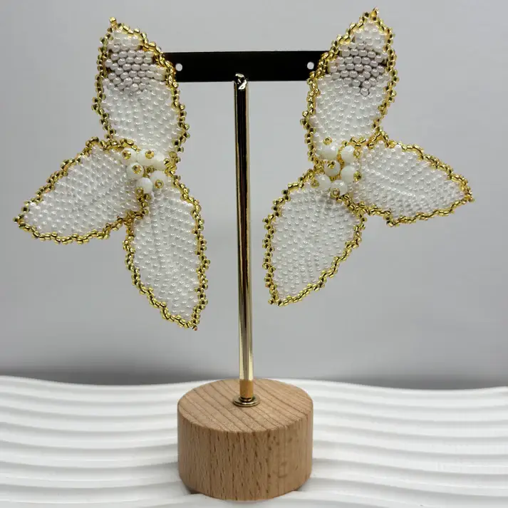 Bellalu Jewelry and Accessories - Wholesale Dangle Earrings - Half Flower Earrings – Modern Floral Statement Jewelry 12