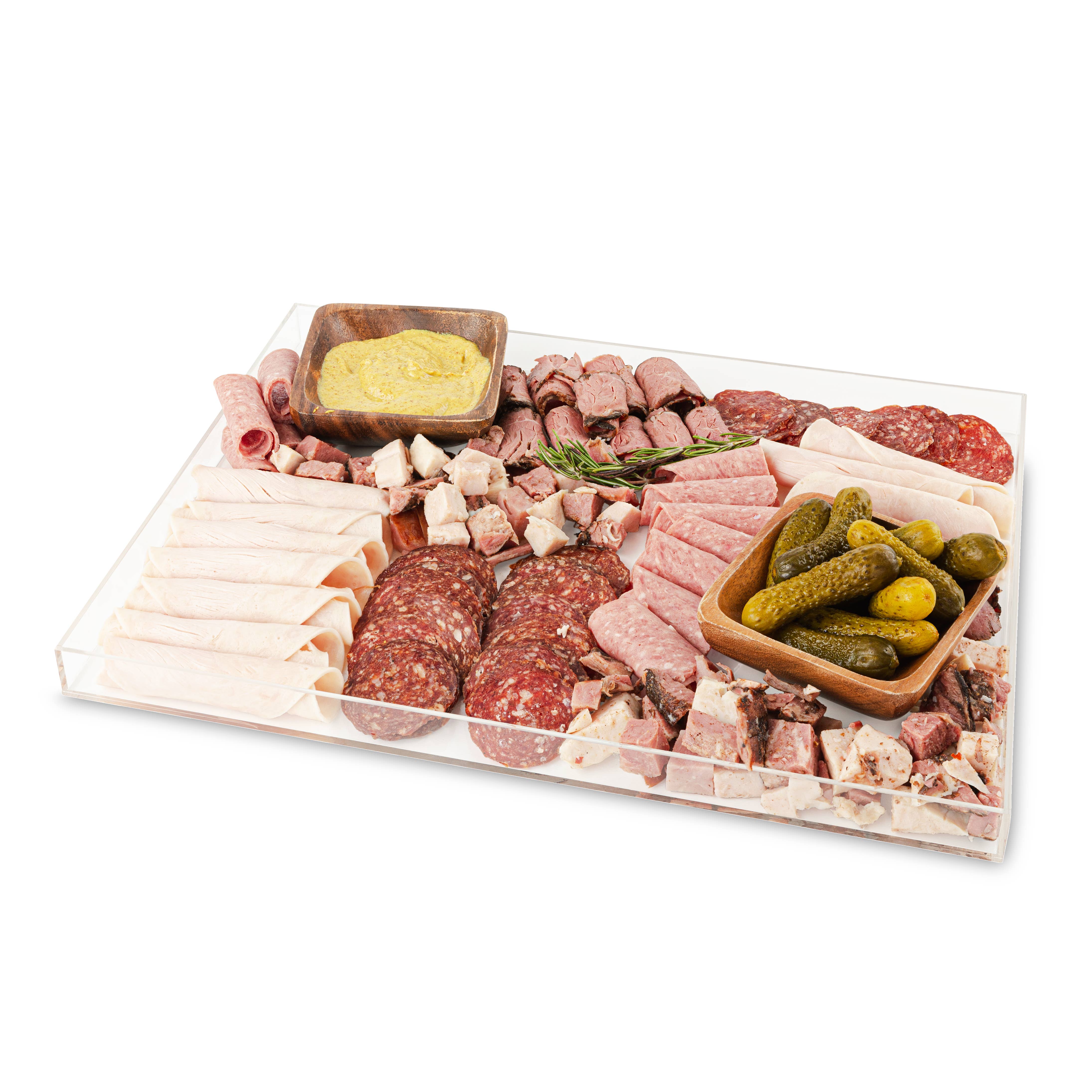 Hammont - Wholesale Serving Tray - Clear Acrylic Tray With PVC Lid (17x13x1, 15x11x1, 10x8x1)9