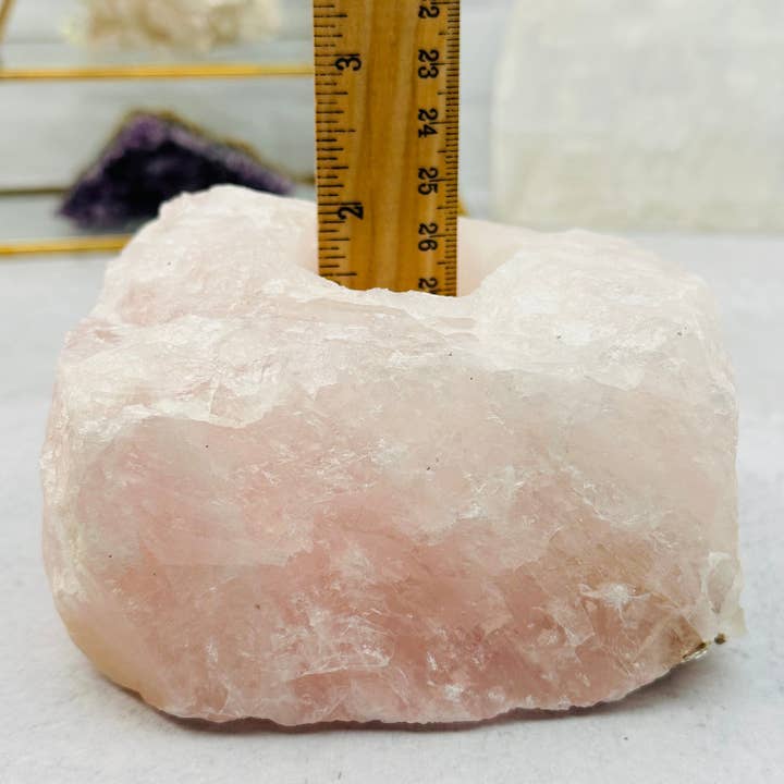 Rock Paradise - Wholesale Kaarsenhouder - Rozenkwarts kristallen kandelaar7