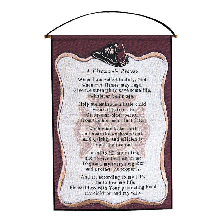 A Firemans Prayer-17X25 Wallhanging for wholesale by Manual Woodworkers and Weavers, Inc.