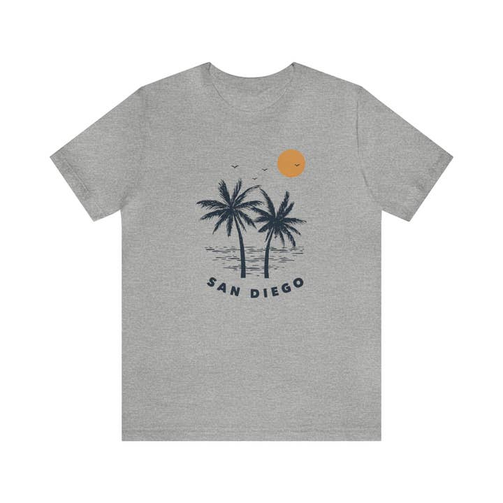 Hey Mountains - Wholesale Screen Printed T-Shirt - Unisex - San Diego T-Shirt - Retro Unisex California Shirt