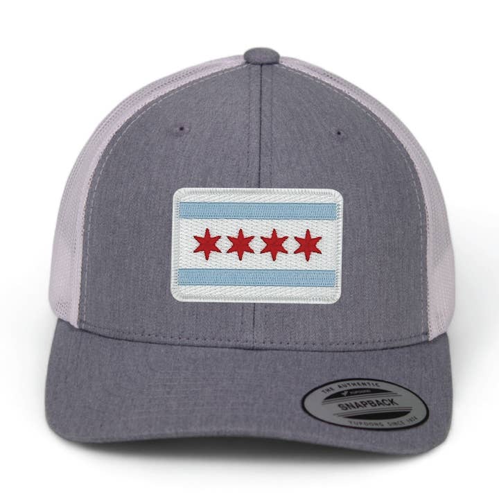 Cotton Mule - Wholesale Trucker Hat - Unisex - Chicago Flag Patch Trucker Hat12