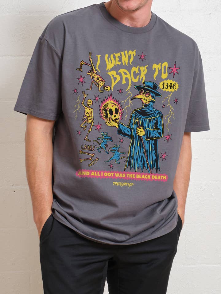 Black Death T-shirt voor wholesale door Threadheads