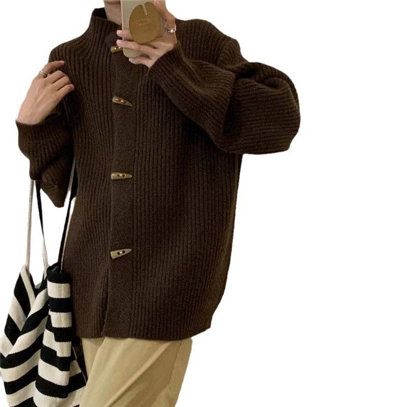 Mirazshoes WholeSale – Camisola túnica - Mulher por atacado – Camisola de Malha Larga com Gola Alta0