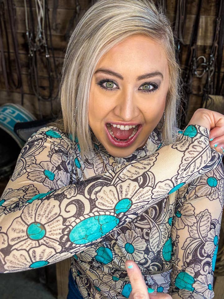 Sterling Kreek - Wholesale Blouse - Women's - Tattoos On This Town Mesh Top