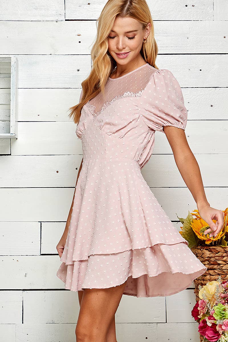 Sweet Lemon - Wholesale Dress - Women's - Dottie Veil Open Back Mini Dress3