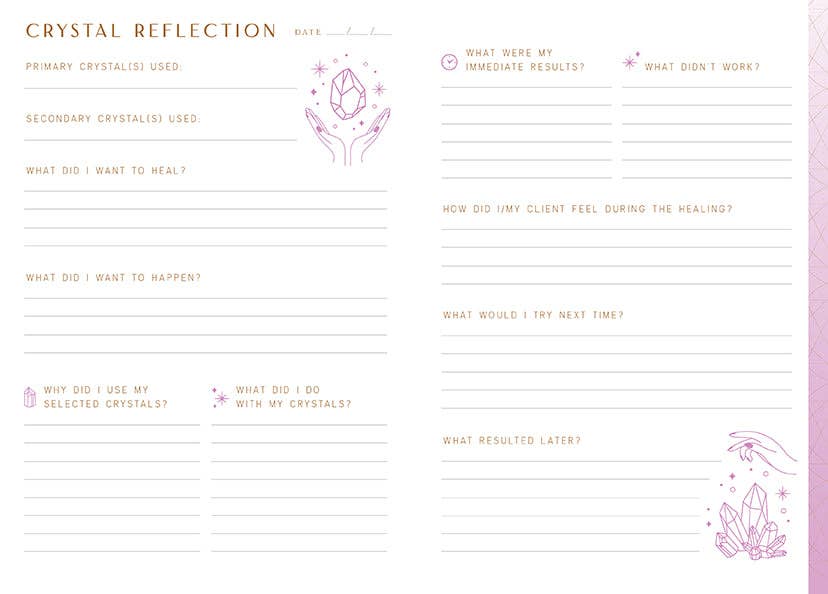 Insight Editions - #1 Pop Culture Publisher - Vente Journal intime - Journal de réflexion Crystal Healing3