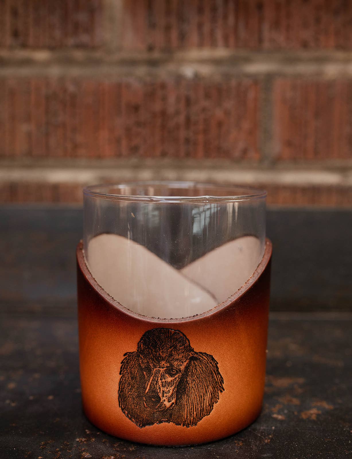 Lindy Leather – Copo de coquetel/álcool por atacado – Pele Rocks Vidro - Barware Leve Mancha Artesanal10