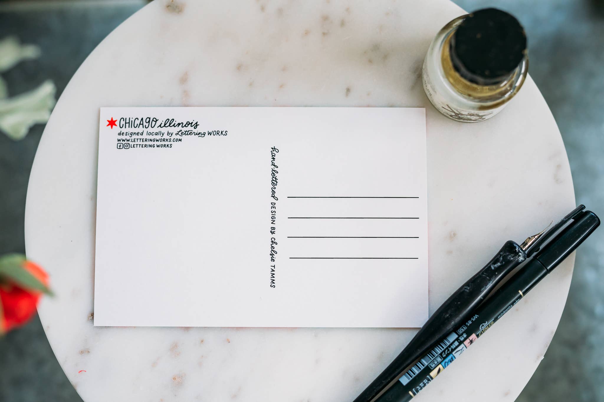 Lettering Works - Wholesale Postcard - Chicago Italian Beef Postcard1